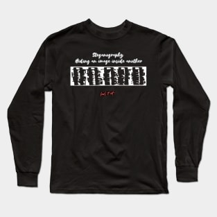 Steganography: Hiding an image inside another Long Sleeve T-Shirt